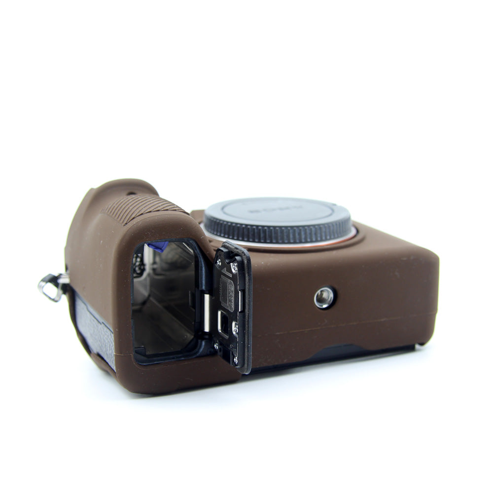 Soft Silicone Cover Shell Case for Sony A9/A7M3/A7R3 Camera - Coffee