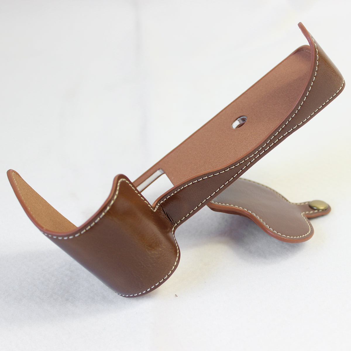 Bottom Opening PU Leather Half Camera Cover with Strap for Nikon Coolpix P1000 - Brown