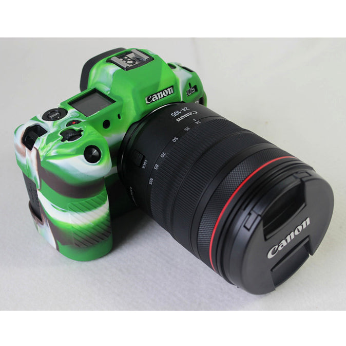 Soft Silicone Case Cover for Canon EOS R - Camouflage