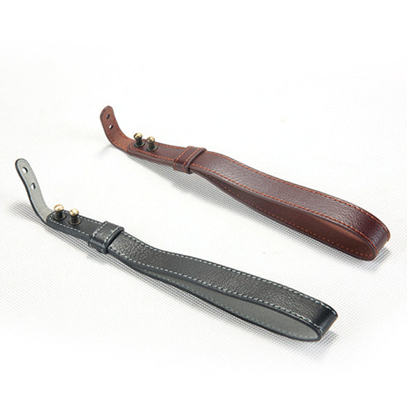 Uniqkart for Nikon Z7 Genuine Leather Half Bottom Camera Protection Case with Strap - Brown