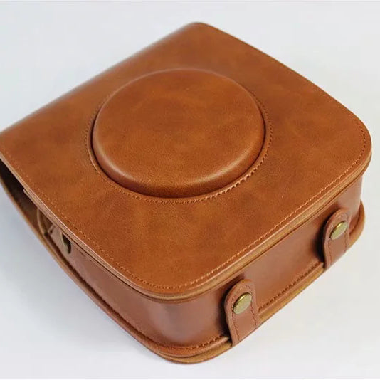 Uniqkart for FUJI Instax Square SQ20 PU Leather Camera Protective Cover - Brown
