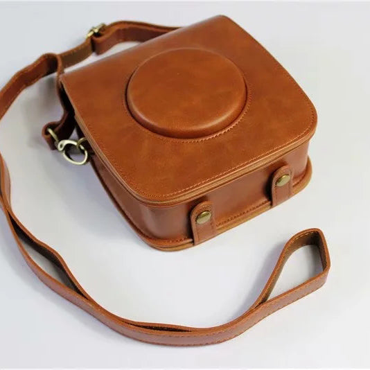 Uniqkart for FUJI Instax Square SQ20 PU Leather Camera Protective Cover - Brown