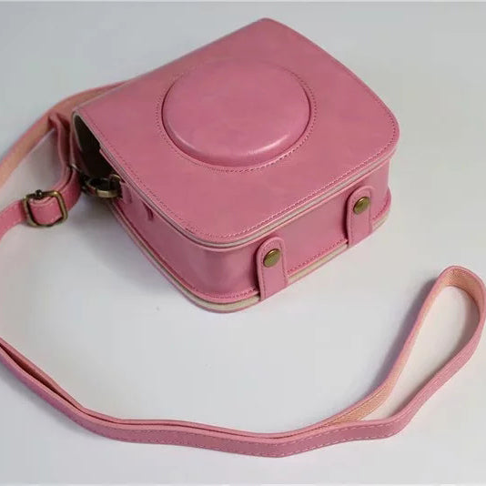 Uniqkart for FUJI Instax Square SQ20 PU Leather Camera Protective Cover - Pink
