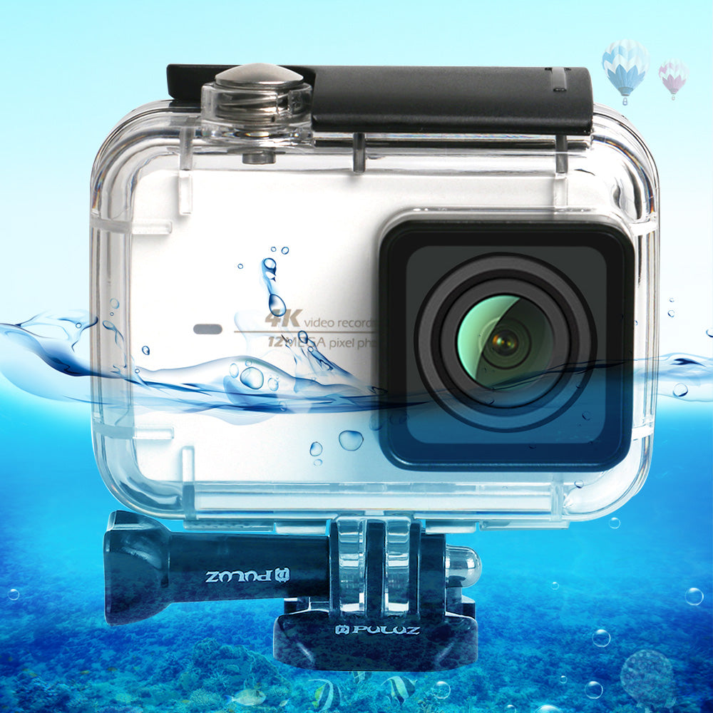 PULUZ 45M Underwater Waterproof Housing Diving Case for Xiaomi Xiaoyi II 4K Action Camera, with Buckle Basic Mount & Screw