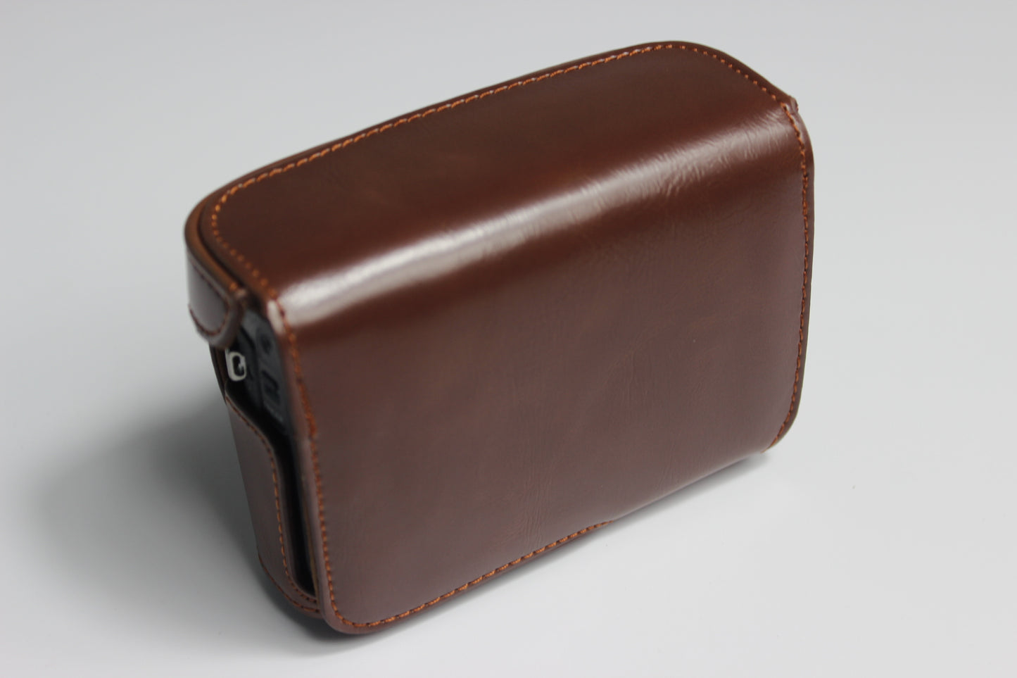 PU Leather Half Camera Case Bag with Strap for Canon PowerShot G5 X Mark II - Coffee