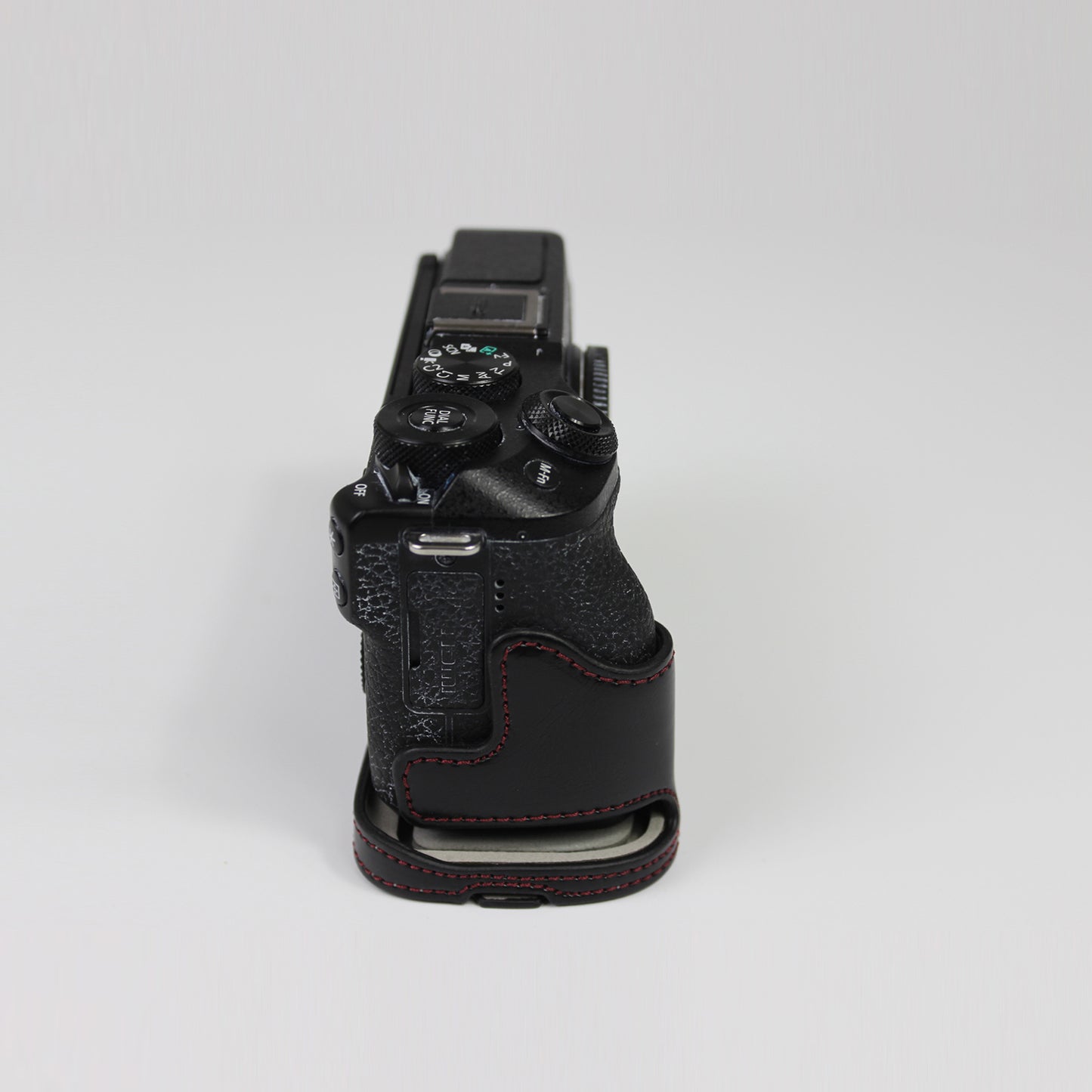 Genuine Leather Camera Protection Base Protection Semi-Case for Canon EOS M6 Mark II /EOS M6II - Black