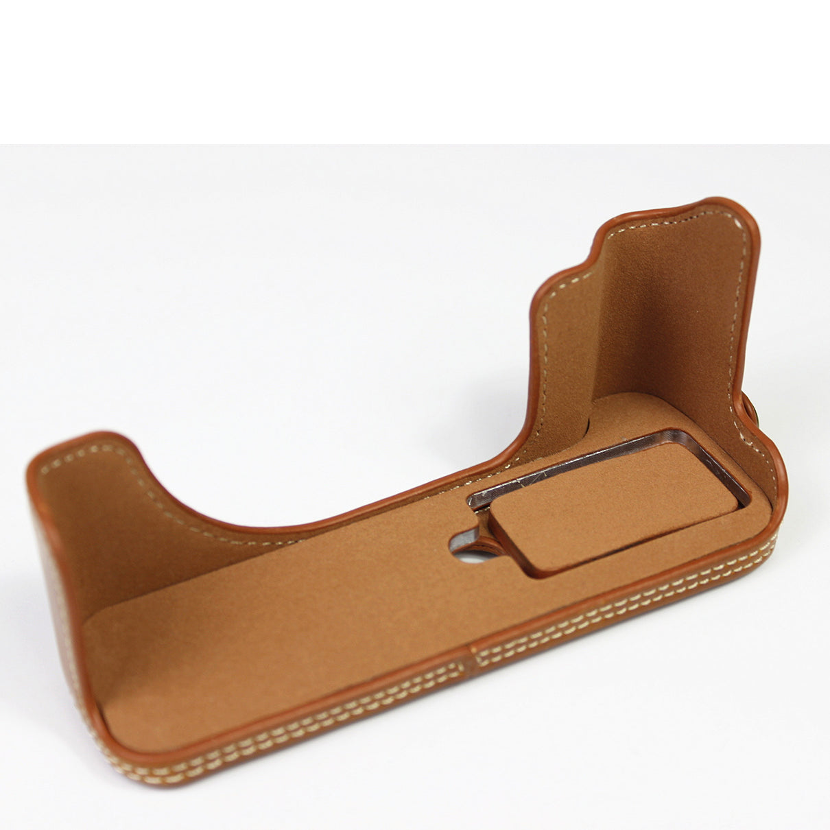 PU Leather Half Camera Case Cover for Fujifilm Fuji X-T200 - Brown