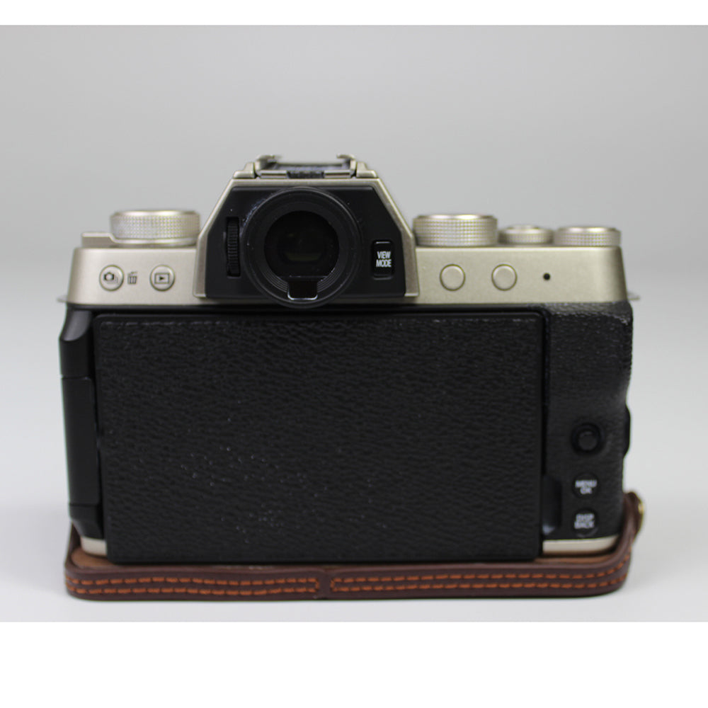 Genuine Leather Camera Half Case for Fujifilm Fuji X-T200/XT200 - Coffee