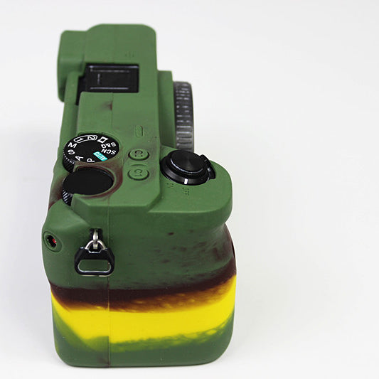 Soft Silicone Protective Pouch Case for Sony A6600 Camera - Green