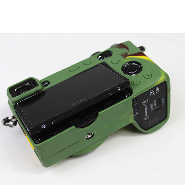 Soft Silicone Protective Pouch Case for Sony A6600 Camera - Green