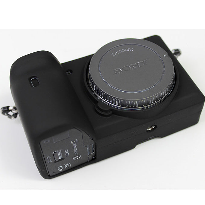 Soft Silicone Protective Pouch Case for Sony A6600 Camera - Black