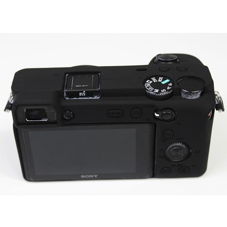 Soft Silicone Protective Pouch Case for Sony A6600 Camera - Black
