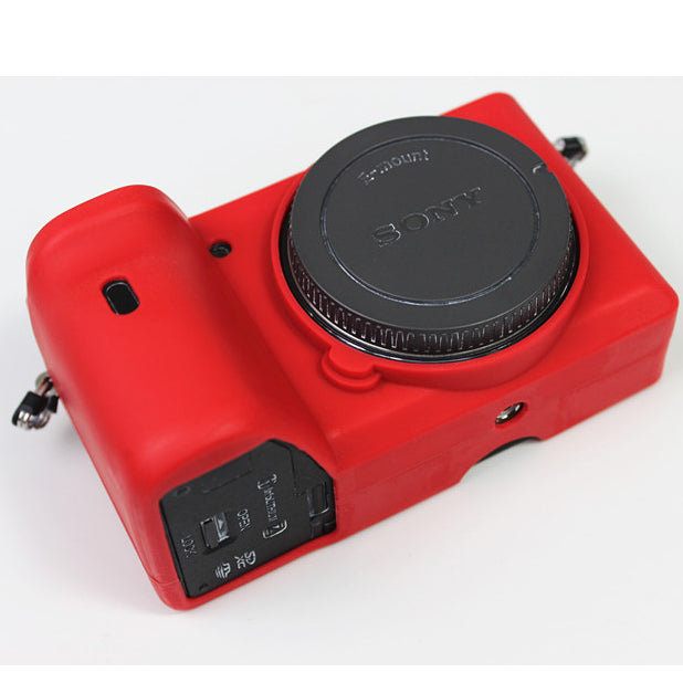 Soft Silicone Protective Pouch Case for Sony A6600 Camera - Red