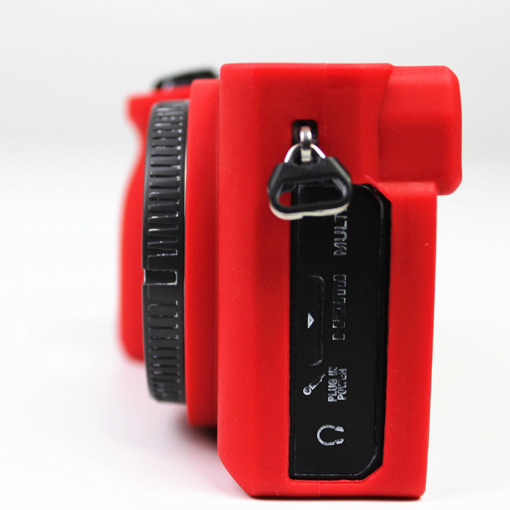 Soft Silicone Protective Pouch Case for Sony A6600 Camera - Red