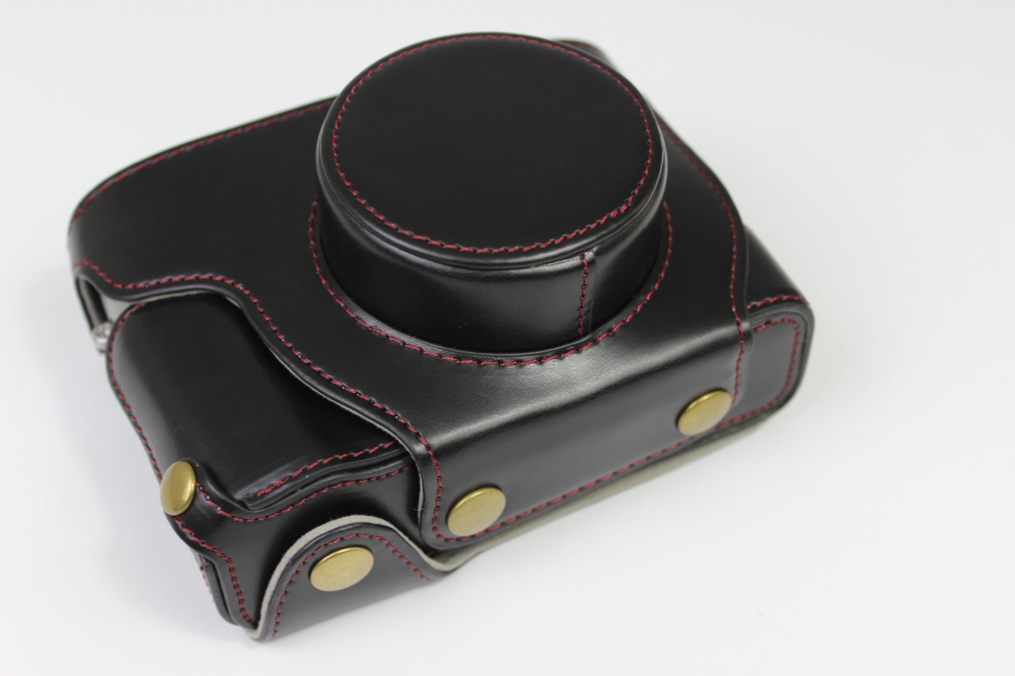 PU Leather Half Camera Case Bag Protector for Fujifilm Fuji X100V - Black