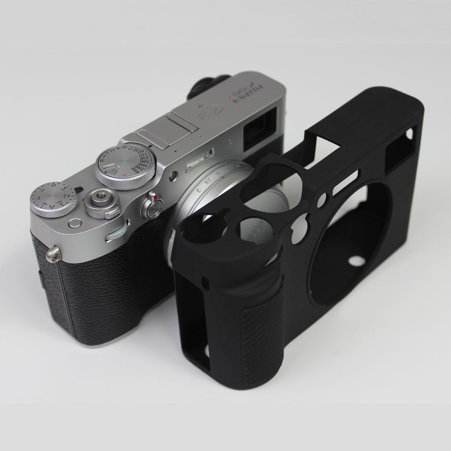 Shockproof Silicone Protective Camera Case for FUJIFILM X100V - Black