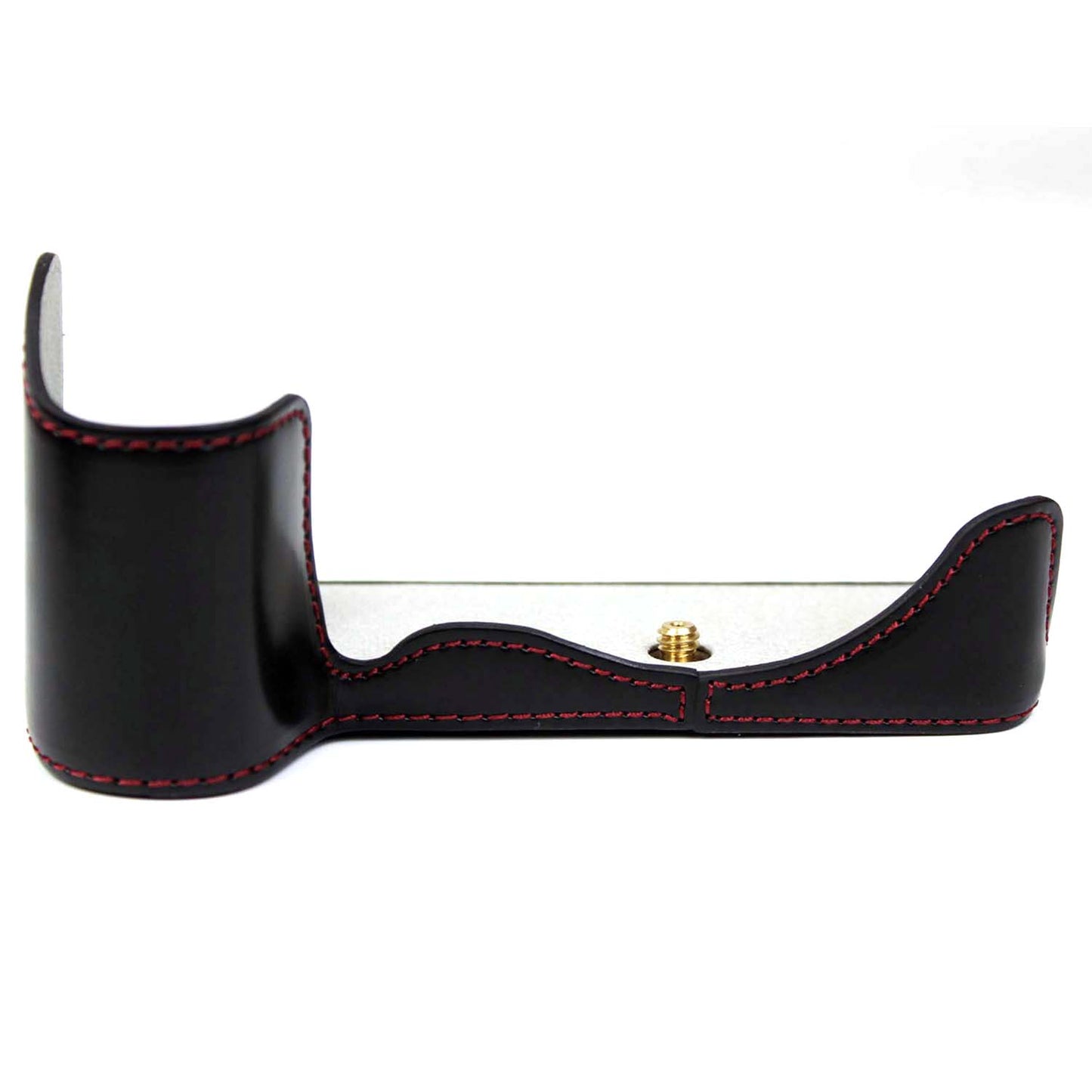 PU Leather Camera Half Case Bottom Cover with Battery Opening for Panasonic Lumix S5 / S5 II - Black