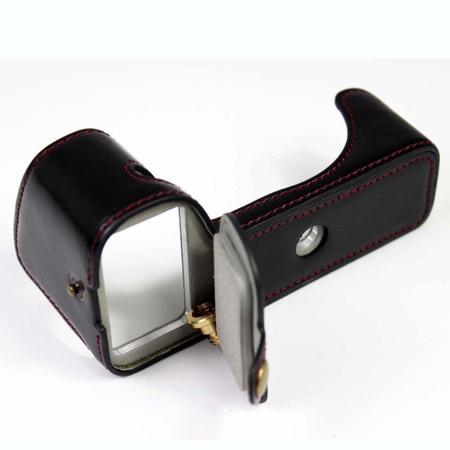 PU Leather Camera Half Case Bottom Cover with Battery Opening for Fujifilm X-S10 - Black