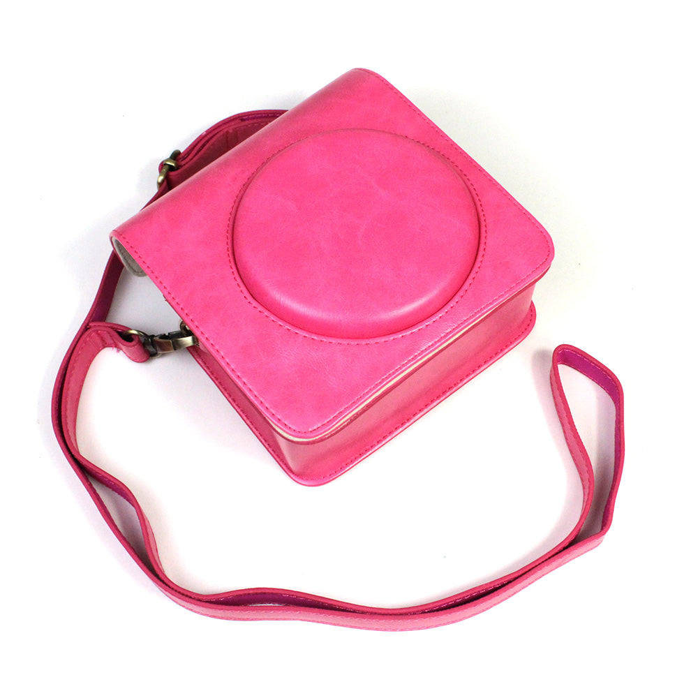 PU Leather Camera Case Cover for Instax Square SQ1 Camera Bag - Rose