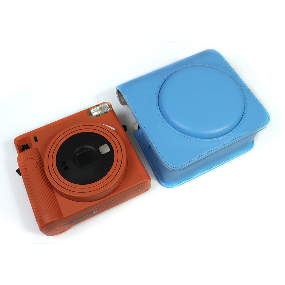 PU Leather Camera Case Cover for Instax Square SQ1 Camera Bag - Blue