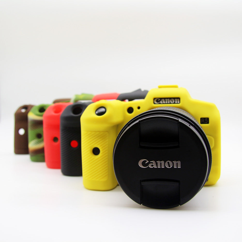 Soft Silicone Camera Protective Case for Canon EOS R5 - Yellow
