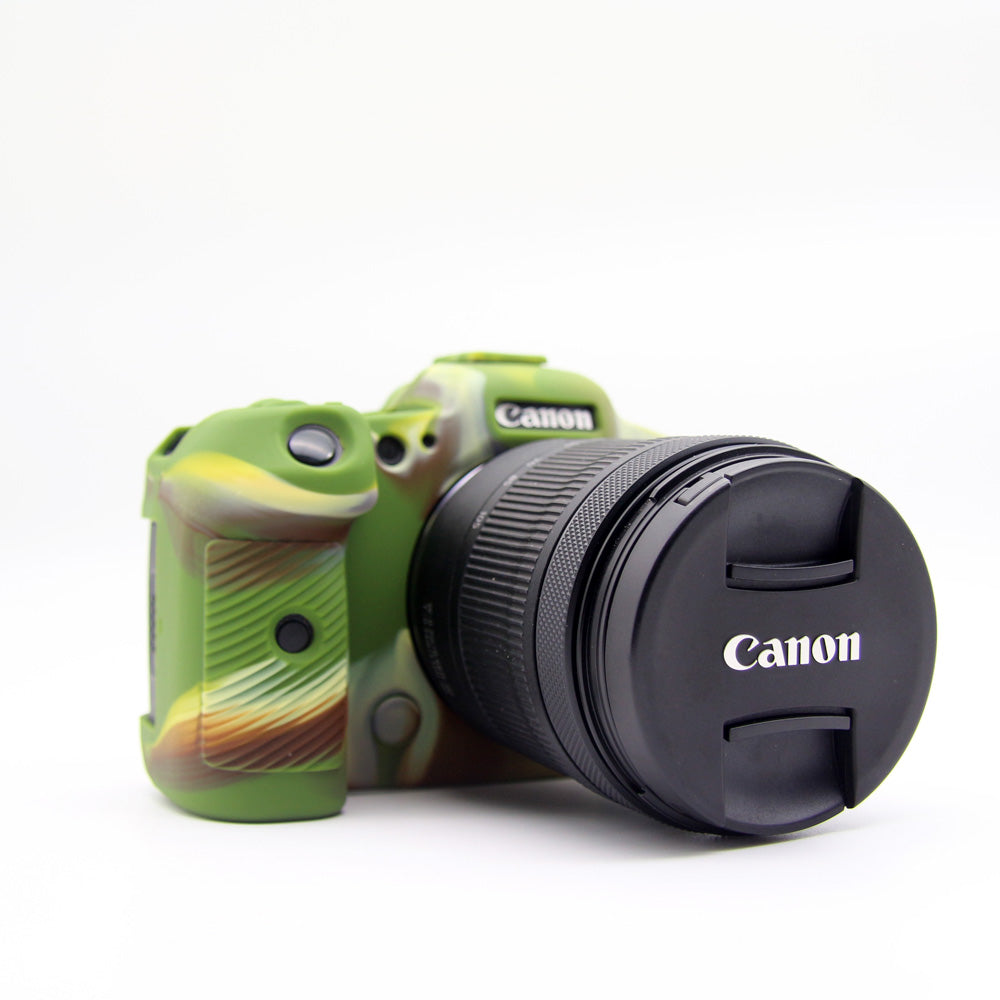 Soft Silicone Camera Protective Case for Canon EOS R5 - Camouflage