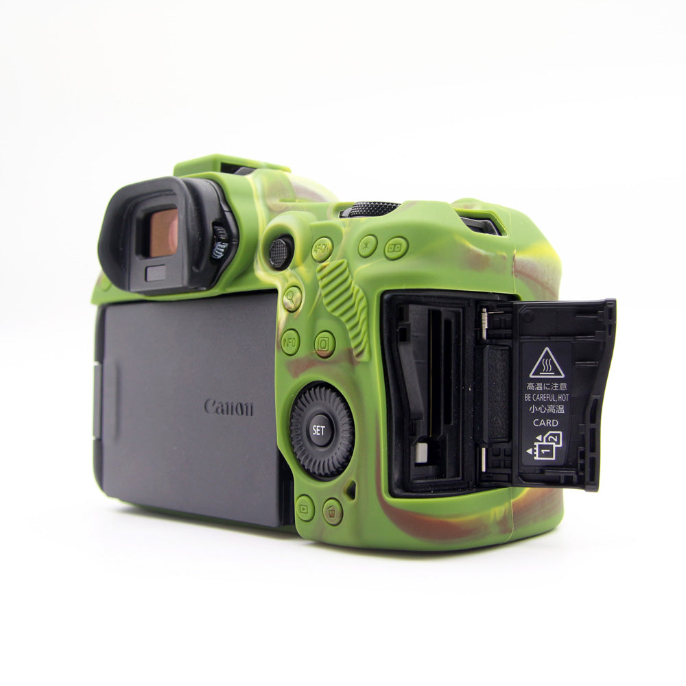 Soft Silicone Camera Protective Case for Canon EOS R5 - Camouflage