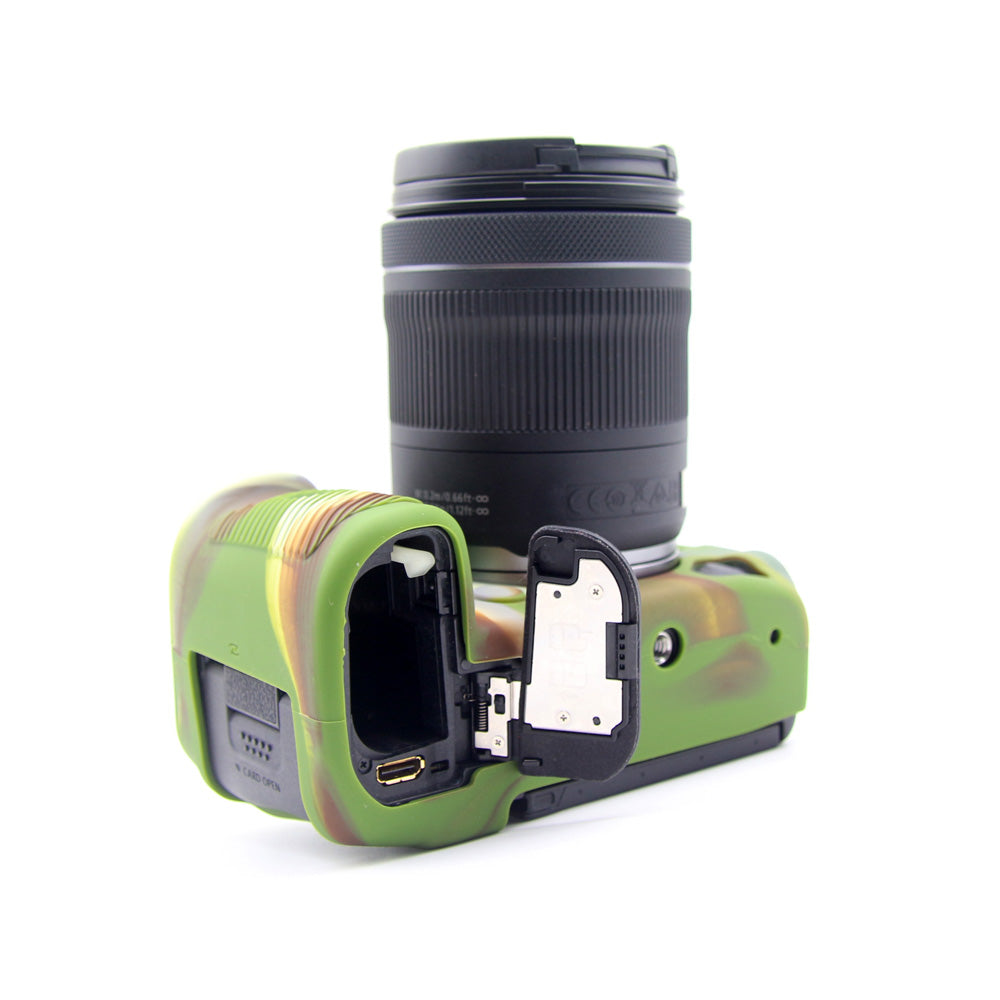 Soft Silicone Camera Protective Case for Canon EOS R5 - Camouflage