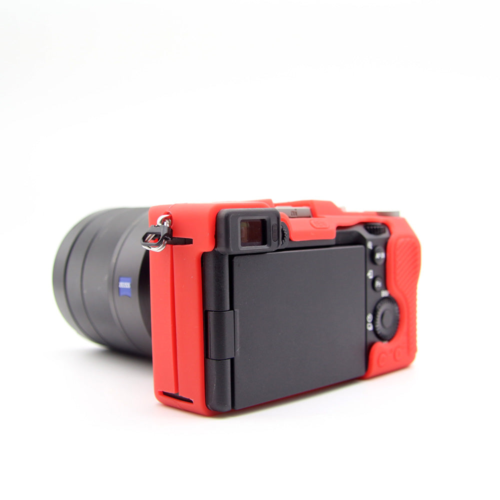 Soft Silicone Protective Skin Shell Case Cover for Sony A7C Camera - Red