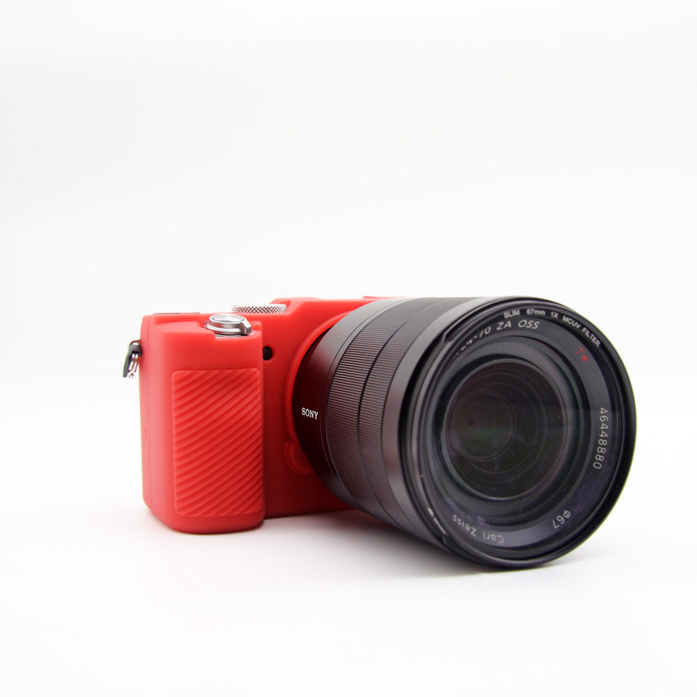 Soft Silicone Protective Skin Shell Case Cover for Sony A7C Camera - Red