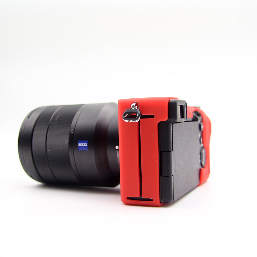 Soft Silicone Protective Skin Shell Case Cover for Sony A7C Camera - Red