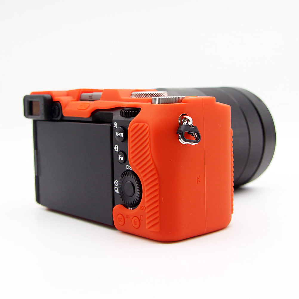 Soft Silicone Protective Skin Shell Case Cover for Sony A7C Camera - Orange