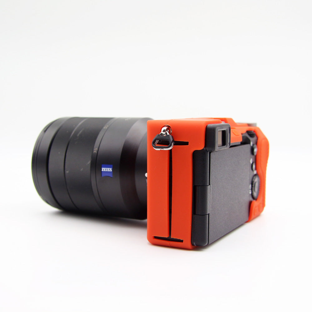Soft Silicone Protective Skin Shell Case Cover for Sony A7C Camera - Orange