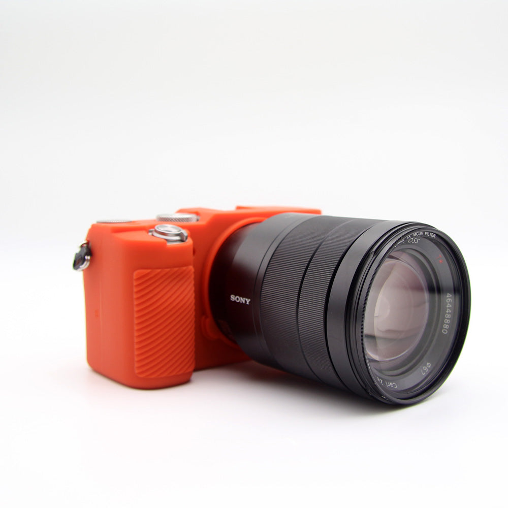 Soft Silicone Protective Skin Shell Case Cover for Sony A7C Camera - Orange