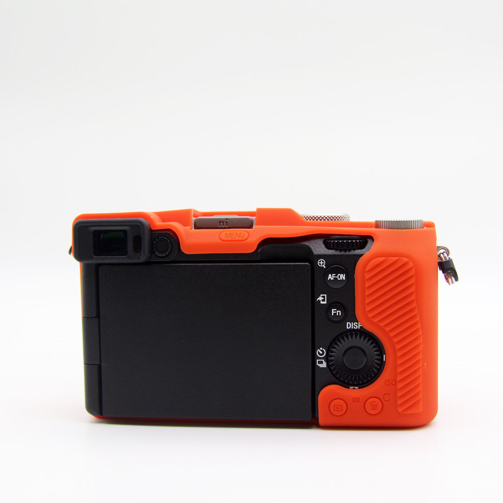Soft Silicone Protective Skin Shell Case Cover for Sony A7C Camera - Orange