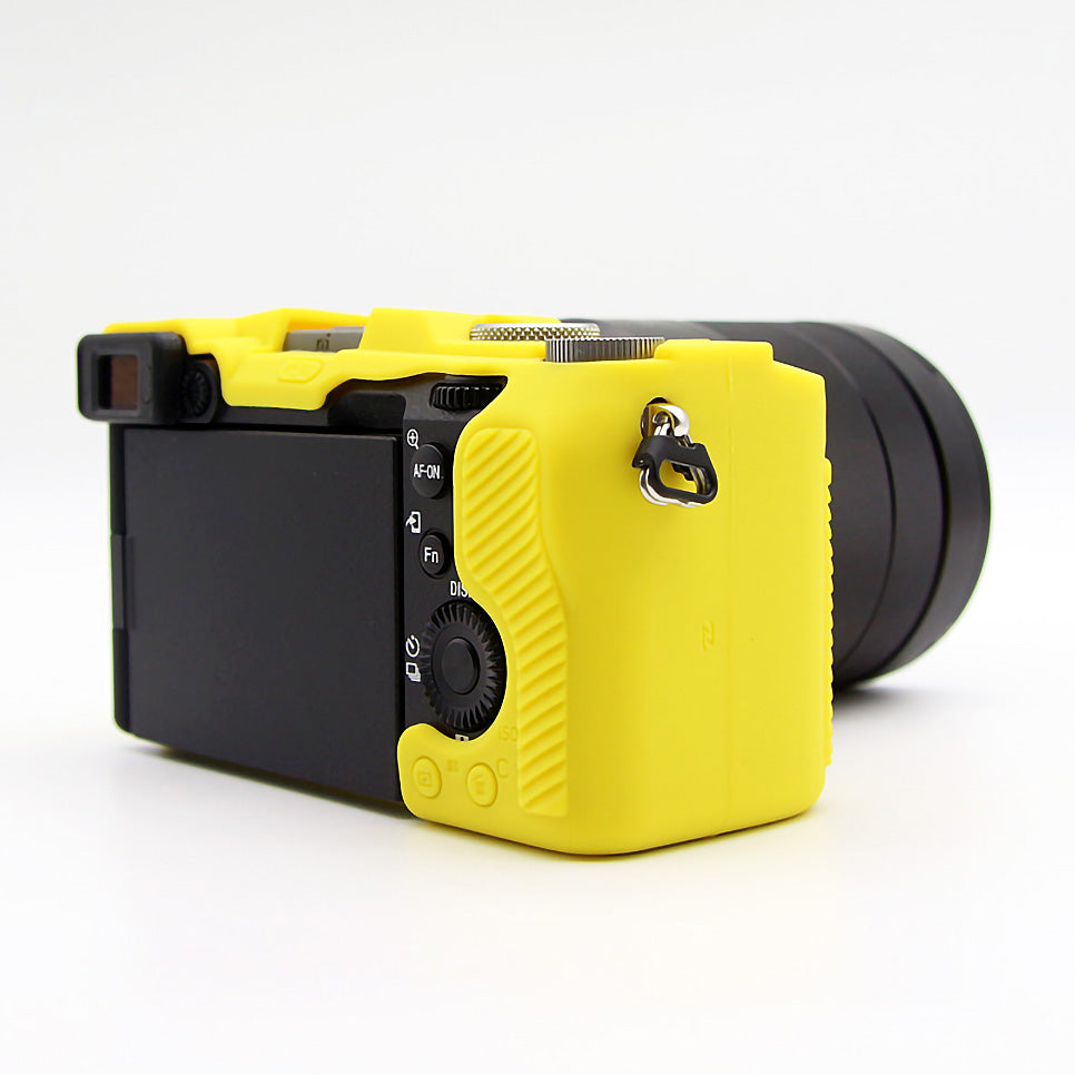 Soft Silicone Protective Skin Shell Case Cover for Sony A7C Camera - Yellow