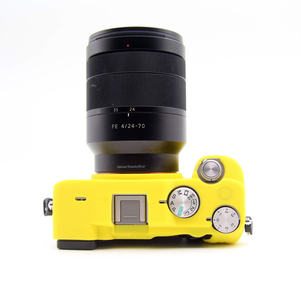 Soft Silicone Protective Skin Shell Case Cover for Sony A7C Camera - Yellow