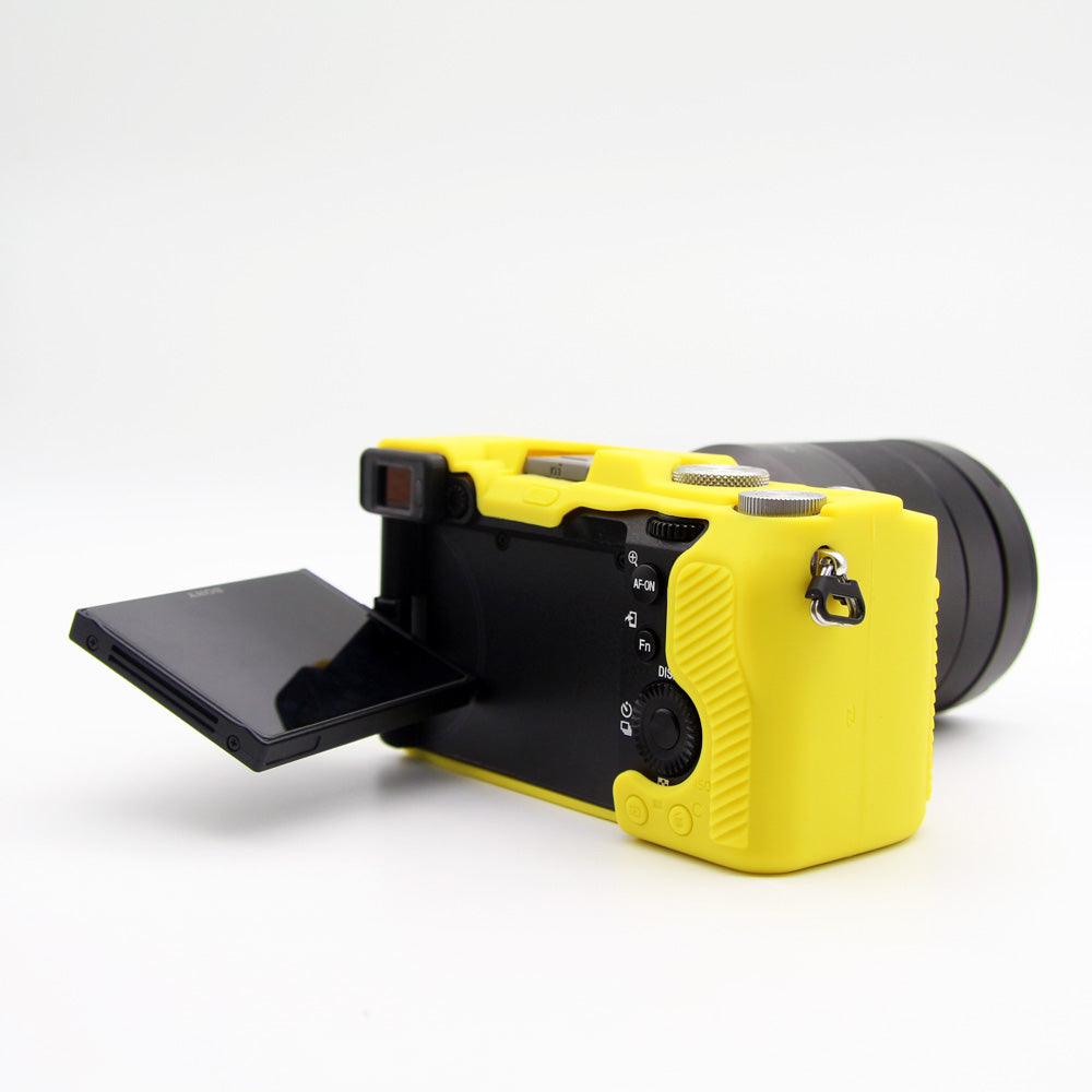 Soft Silicone Protective Skin Shell Case Cover for Sony A7C Camera - Yellow