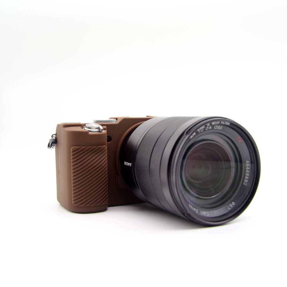 Soft Silicone Protective Skin Shell Case Cover for Sony A7C Camera - Coffee