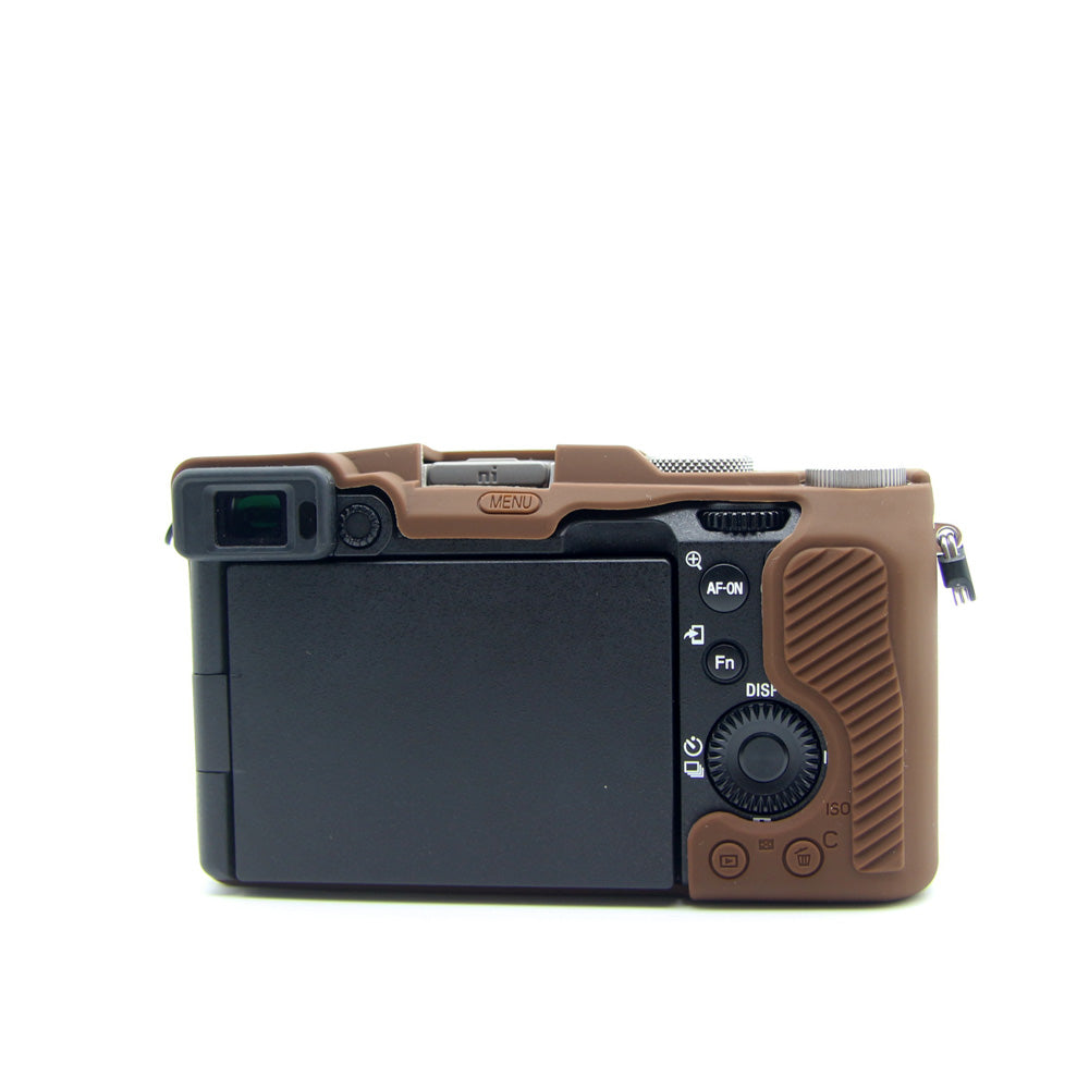 Soft Silicone Protective Skin Shell Case Cover for Sony A7C Camera - Coffee