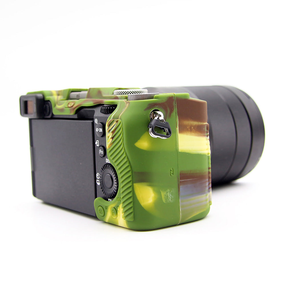 Soft Silicone Protective Skin Shell Case Cover for Sony A7C Camera - Camouflage