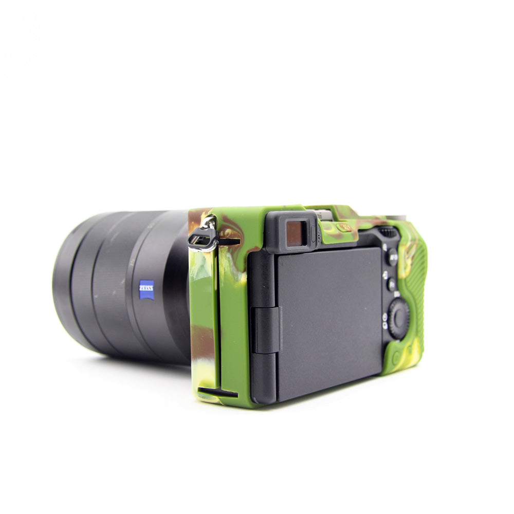 Soft Silicone Protective Skin Shell Case Cover for Sony A7C Camera - Camouflage