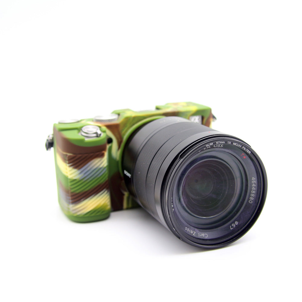 Soft Silicone Protective Skin Shell Case Cover for Sony A7C Camera - Camouflage
