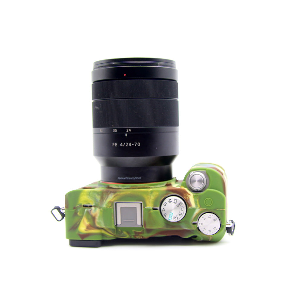 Soft Silicone Protective Skin Shell Case Cover for Sony A7C Camera - Camouflage