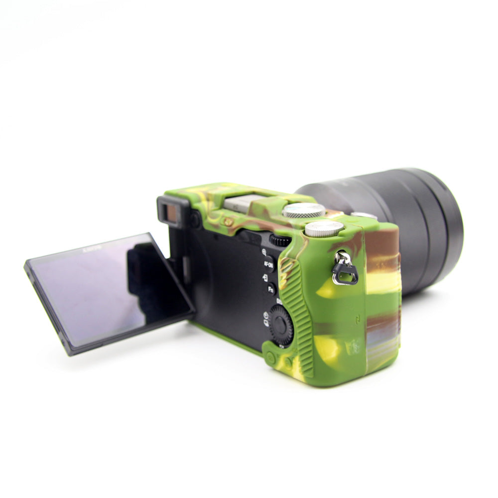 Soft Silicone Protective Skin Shell Case Cover for Sony A7C Camera - Camouflage