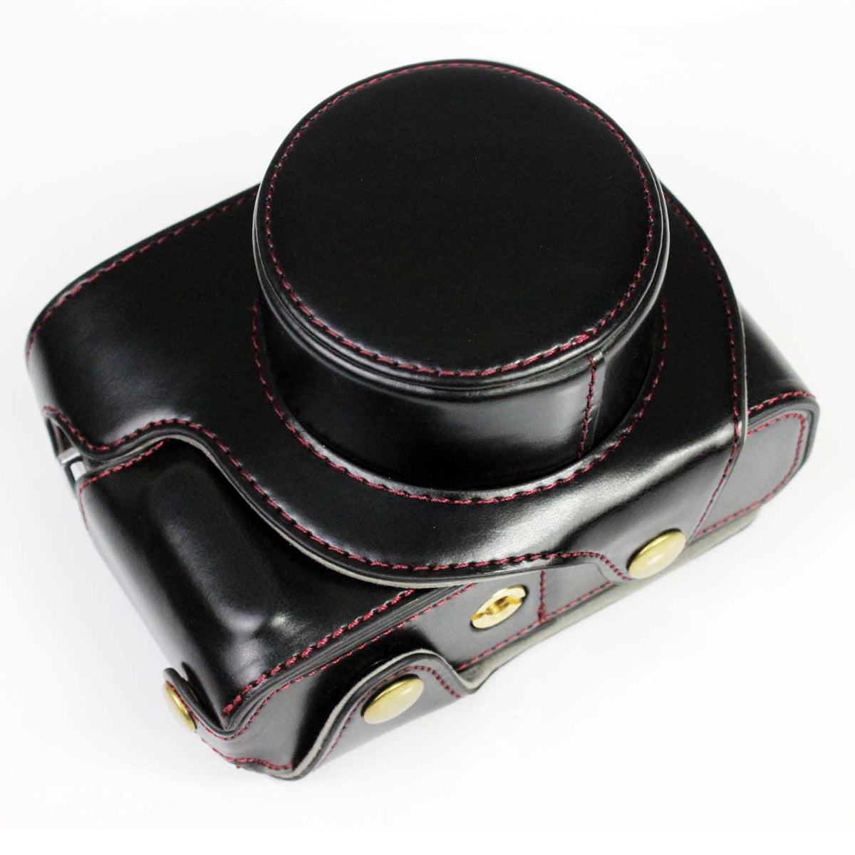 PU Leather Camera Bag Case Lens Protective Cover with Battery Opening Shoulder Strap for Fuji X-E4 - Black
