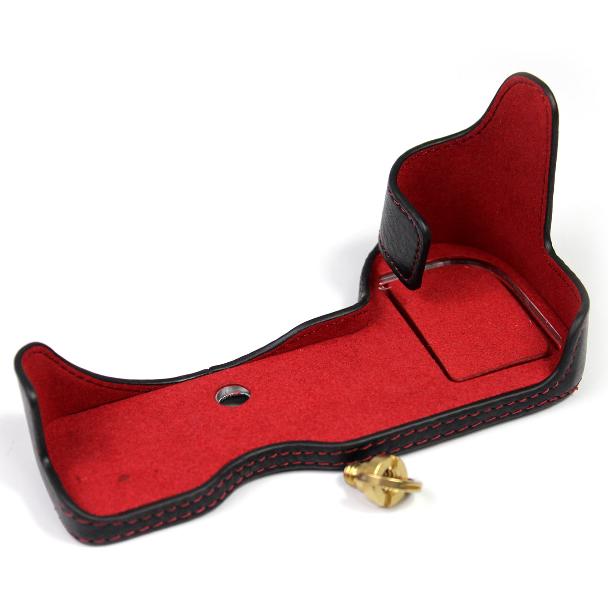 Genuine Leather Camera Bottom Case Protector Half Body Cover with Battery Opening for Nikon Z5/Z6/Z7/Z6II/Z62/Z7II/Z72 - Black