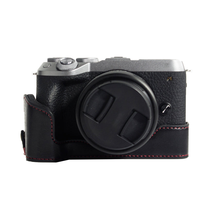 PU Leather Camera Protection Bottom Case Cover with Battery Opening for Canon EOS M6 Mark II - Black