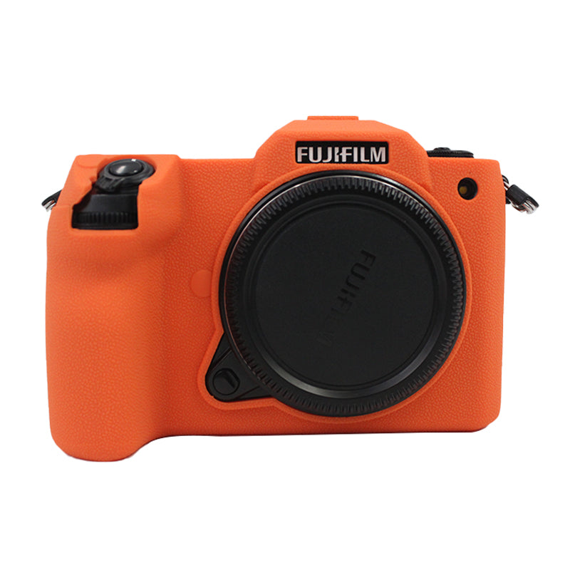 Soft Silicone Camera Case Protector SLR Camera Body Sleeve Cover for Fujifilm GFX 100S - Orange
