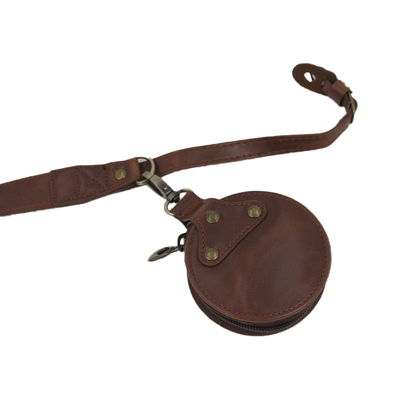 PU Leather Detachable Camera Bag Battery Opening Design Protective Case Cover with Accessories Pouch Shoulder Strap for Sony ZV-E10 - Coffee